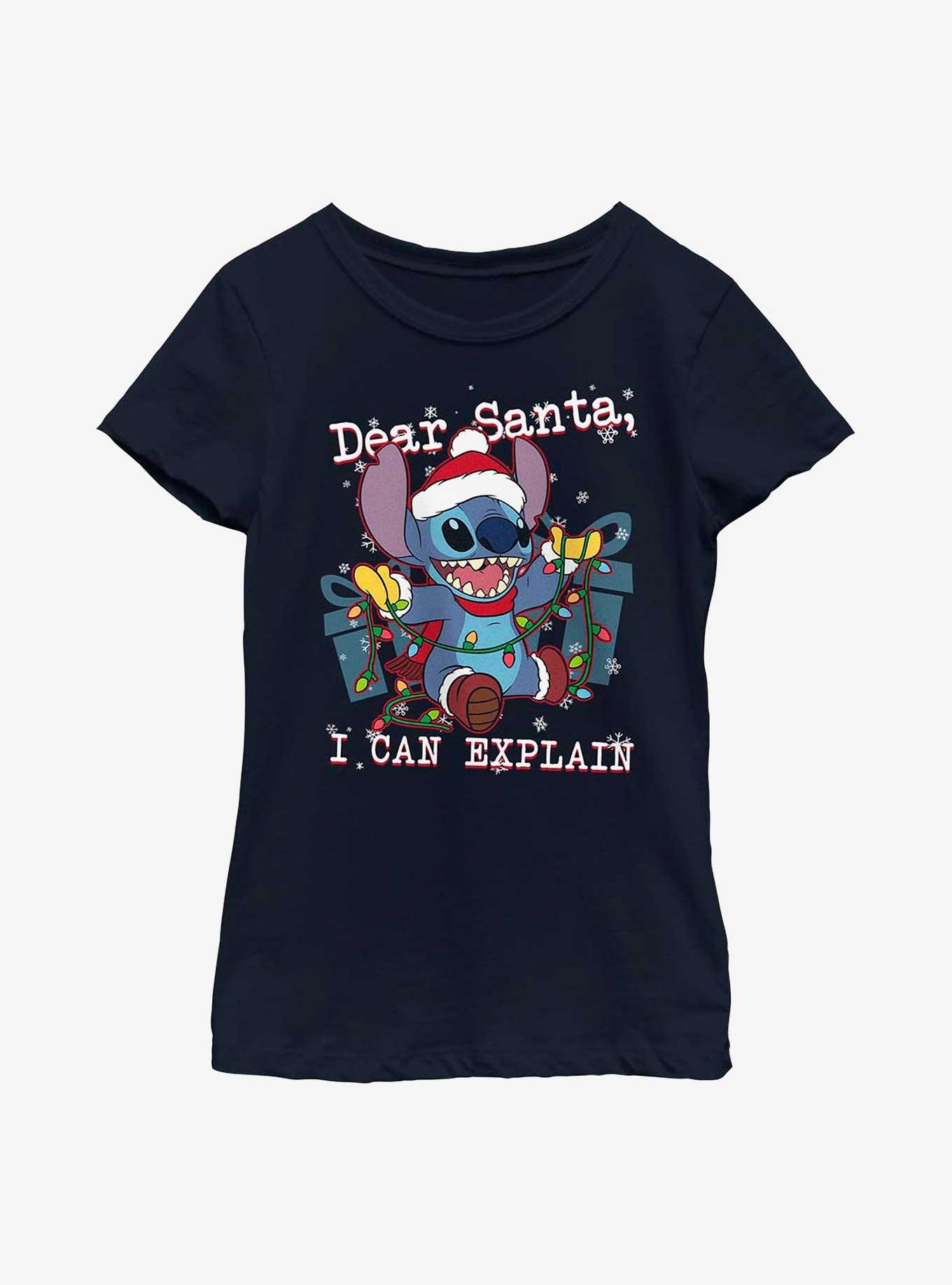 Disney Lilo And Stitch Dear Santa Youth Girls T-Shirt, , hi-res