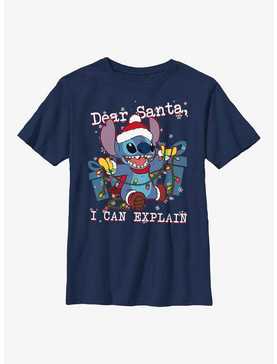 Disney Lilo And Stitch Dear Santa Youth T-Shirt, , hi-res