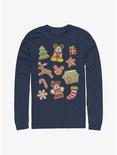 Disney Mickey Mouse Gingerbread Mouse Long-Sleeve T-Shirt, NAVY, hi-res