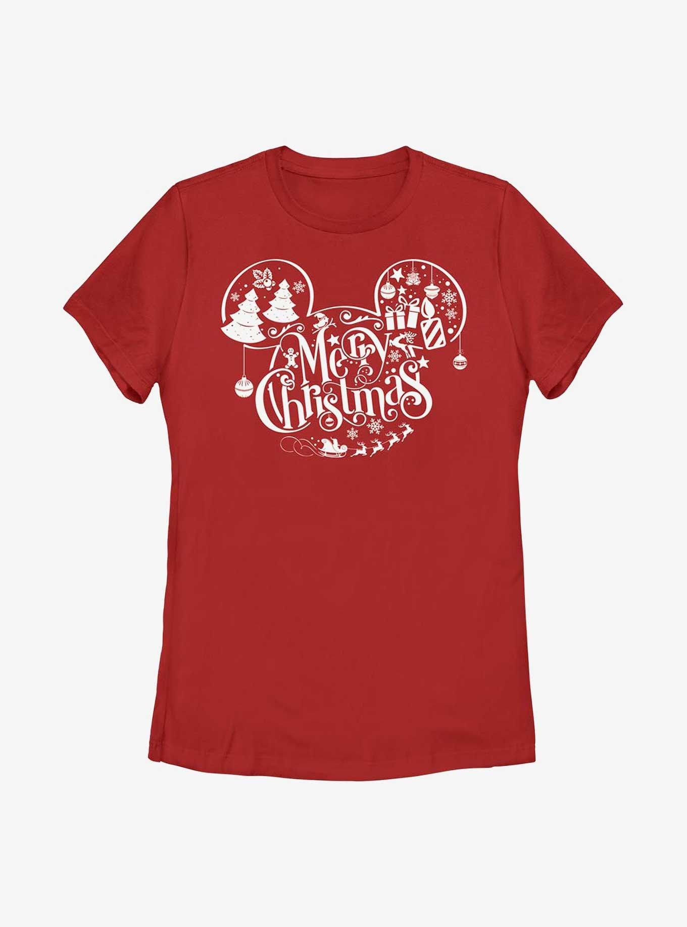 Disney Mickey Mouse Holiday Ears Fill Womens T-Shirt, , hi-res