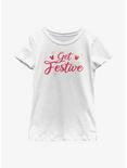 Disney Mickey Mouse Get Festive Youth Girls T-Shirt, WHITE, hi-res