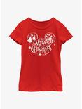 Disney Mickey Mouse Holiday Ears Fill Youth Girls T-Shirt, RED, hi-res