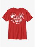 Disney Mickey Mouse Holiday Ears Fill Youth T-Shirt, RED, hi-res