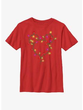 Disney Mickey Mouse Christmas Light Strand Youth T-Shirt, , hi-res