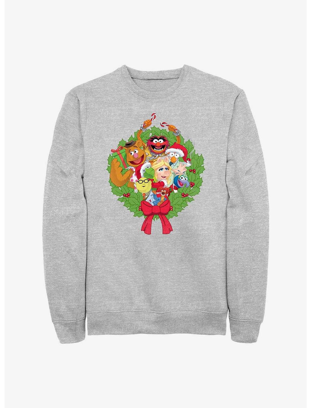 Disney The Muppets Group Wreath Sweatshirt, ATH HTR, hi-res