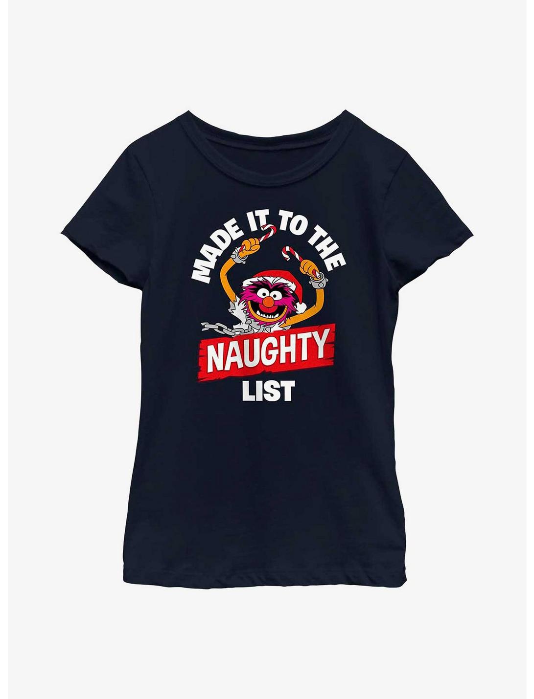 Disney The Muppets Animal Naughty List Youth Girls T-Shirt, NAVY, hi-res