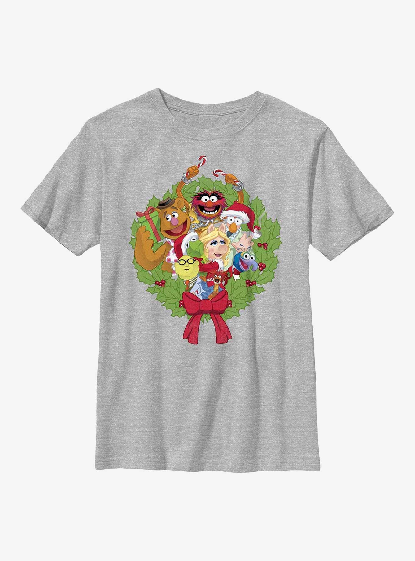 Disney The Muppets Group Wreath Youth T-Shirt, ATH HTR, hi-res