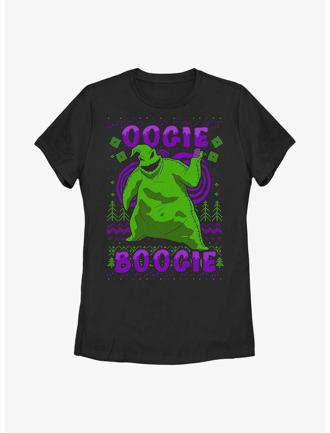 The Nightmare Before Christmas Oogie Boogie Ugly Sweater Womens T-Shirt, BLACK, hi-res