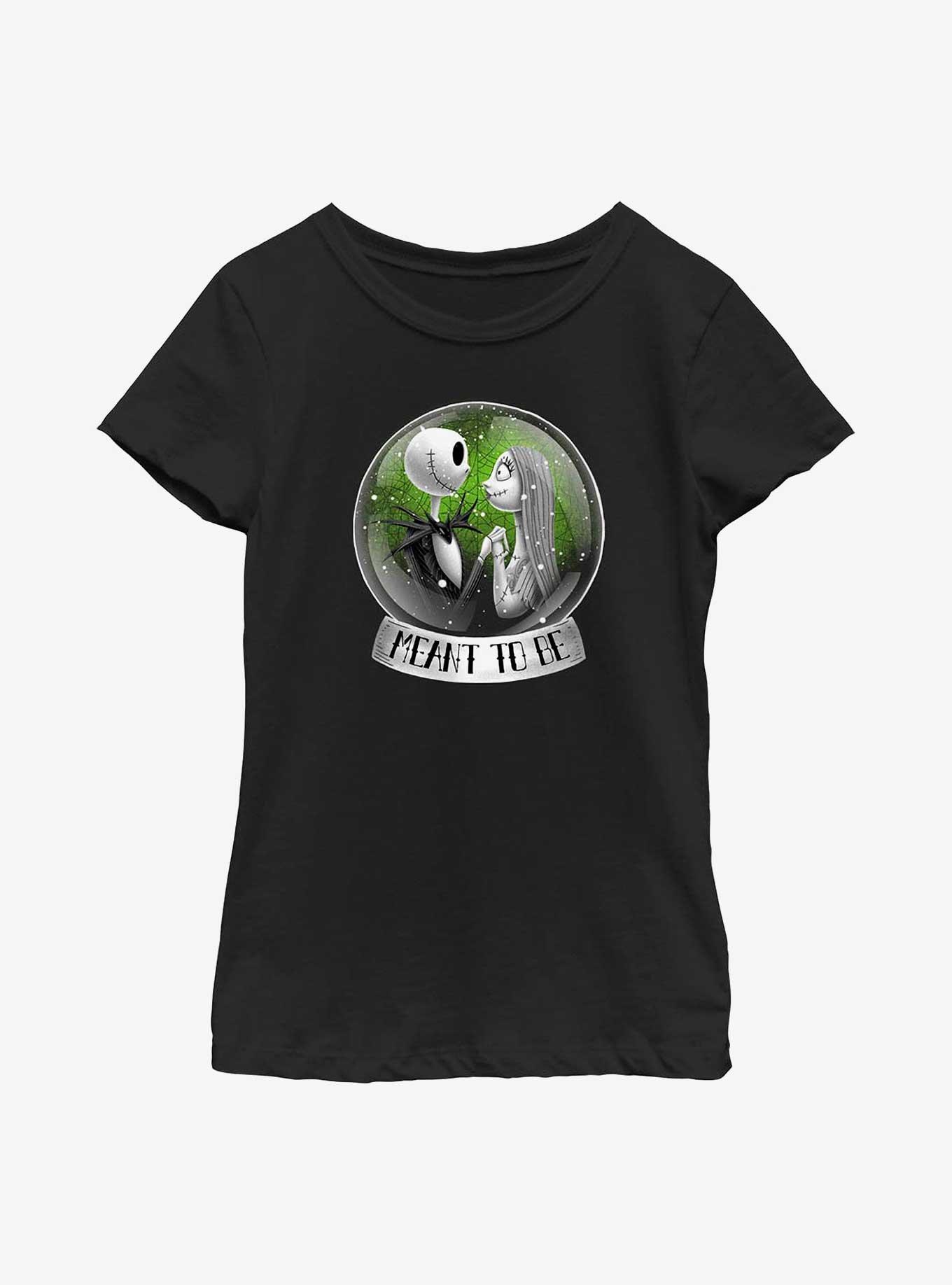 The Nightmare Before Christmas Jack & Sally Snow Globe Youth Girls T-Shirt, , hi-res