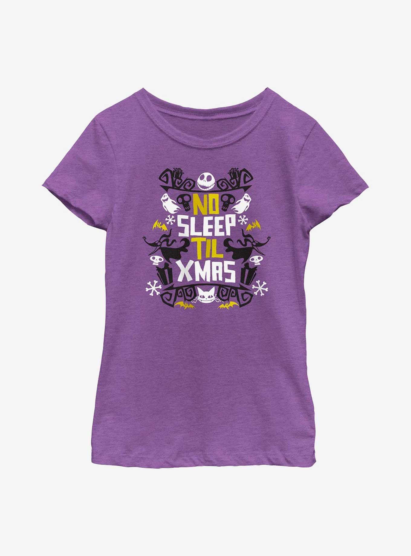The Nightmare Before Christmas No Sleep Youth Girls T-Shirt, , hi-res