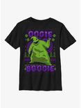 The Nightmare Before Christmas Oogie Boogie Ugly Sweater Youth T-Shirt, BLACK, hi-res