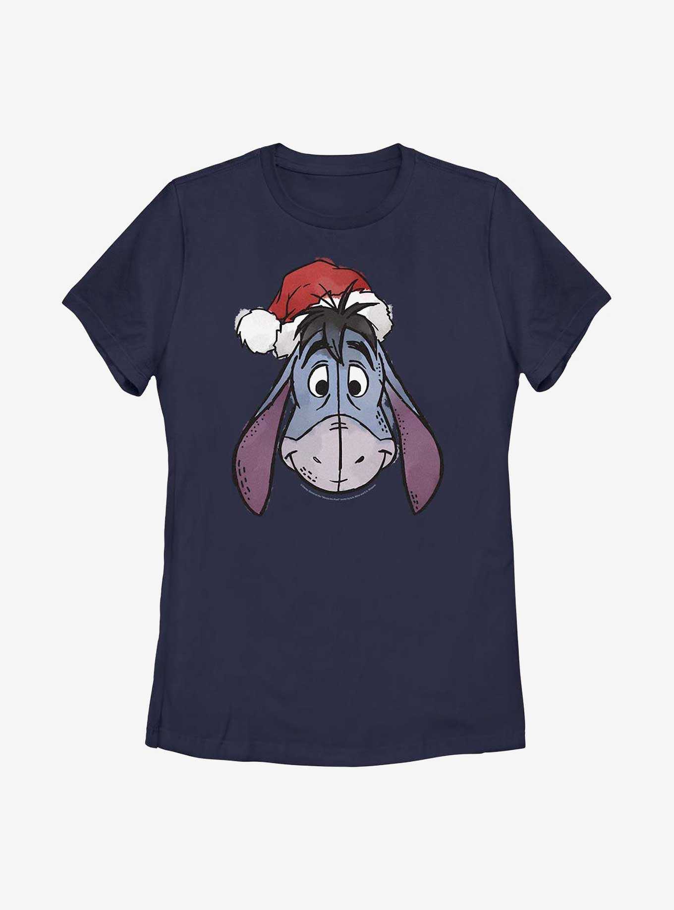 Disney Winnie The Pooh Santa Eeyore Womens T-Shirt, , hi-res