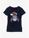 Disney Winnie The Pooh Santa Eeyore Youth Girls T-Shirt, NAVY, hi-res