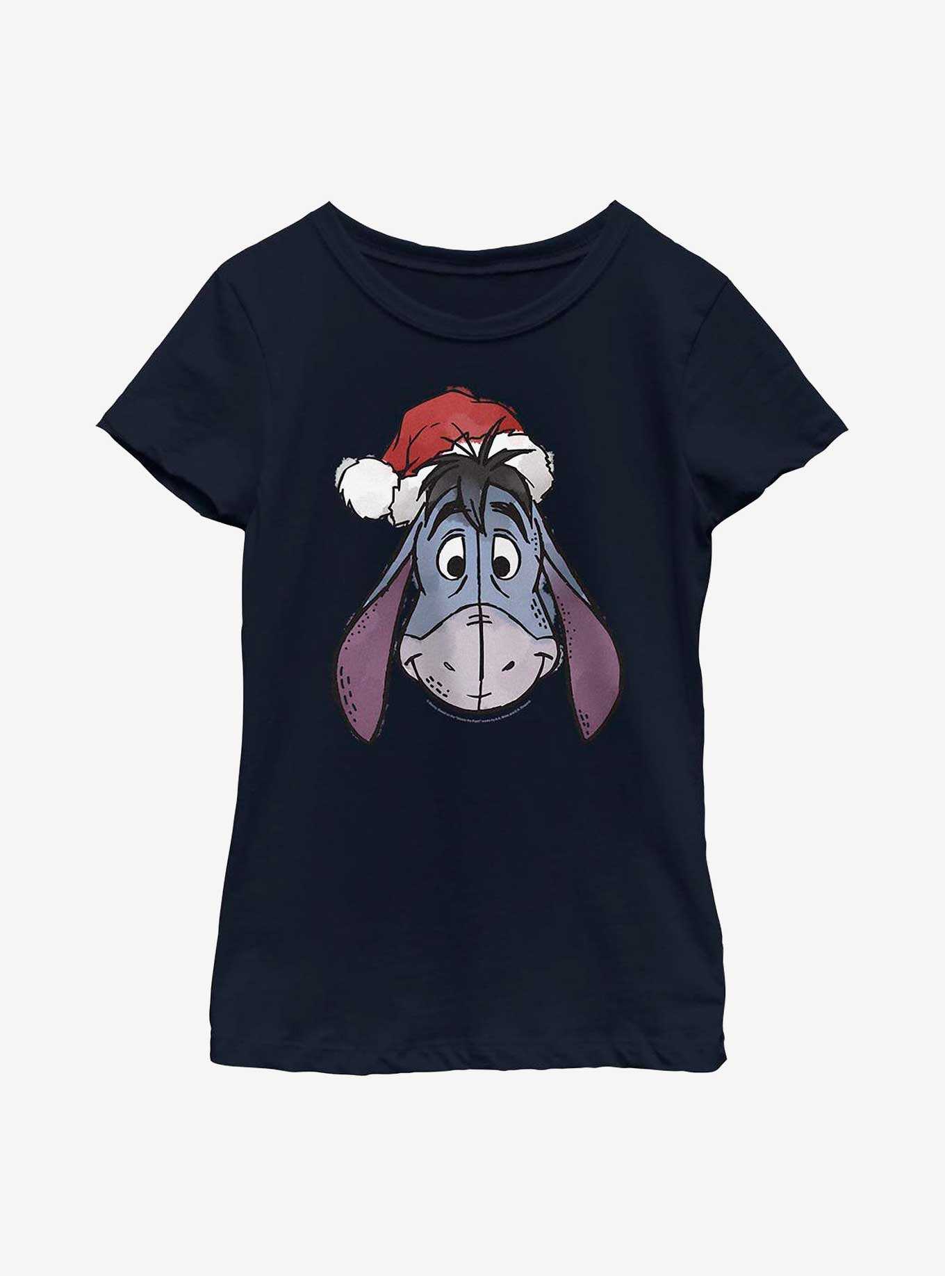 Disney Winnie The Pooh Santa Eeyore Youth Girls T-Shirt, , hi-res