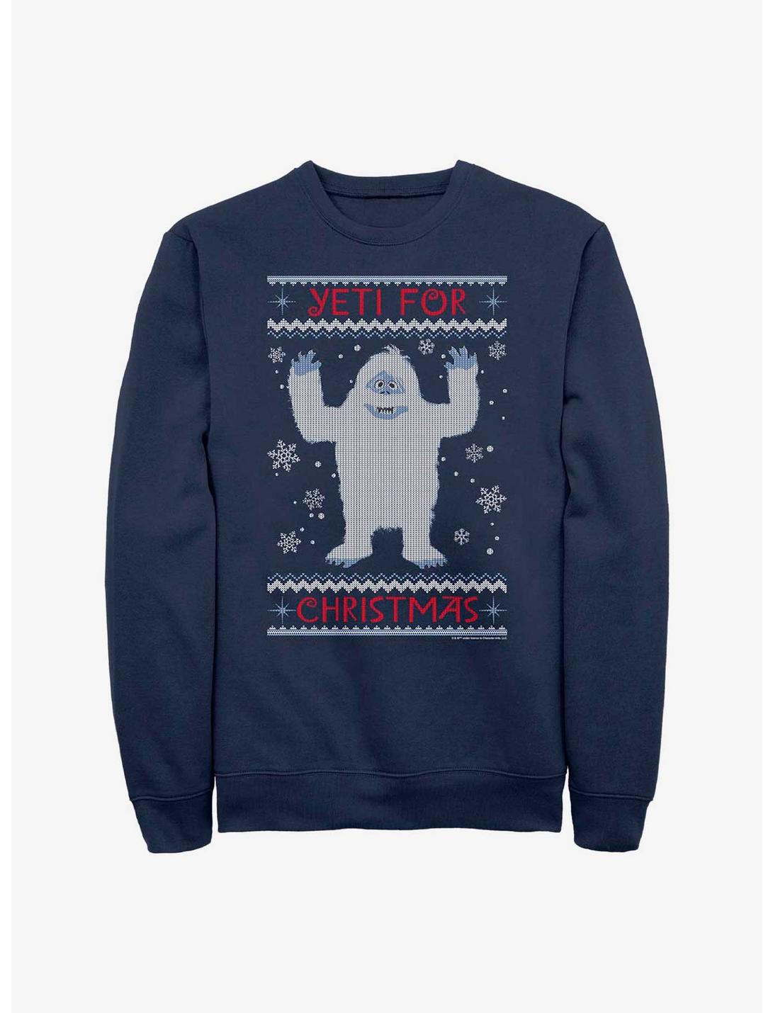 Rudolph The Red-Nosed Reindeer Yeti For Christmas Ugly Sweater Sweatshirt, NAVY, hi-res