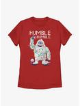 Rudolph The Red-Nosed Reindeer Bumble Wrapped In Lights Womens T-Shirt, RED, hi-res