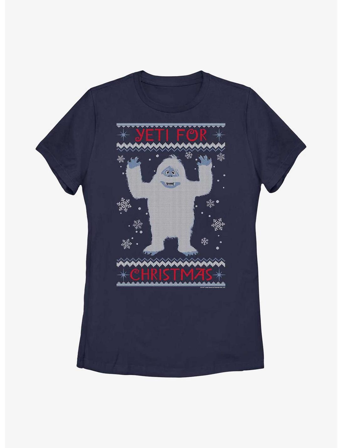 Rudolph The Red-Nosed Reindeer Yeti For Christmas Ugly Sweater Womens T-Shirt, NAVY, hi-res