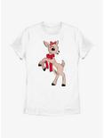 Rudolph The Red-Nosed Reindeer Clarice Graphic Womens T-Shirt, WHITE, hi-res