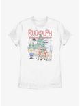 Rudolph The Red-Nosed Reindeer Womens T-Shirt, WHITE, hi-res