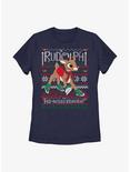 Rudolph The Red-Nosed Reindeer Ugly Sweater Womens T-Shirt, NAVY, hi-res