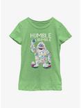 Rudolph The Red-Nosed Reindeer Bumble Wrapped In Lights Youth Girls T-Shirt, GRN APPLE, hi-res