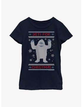 Rudolph The Red-Nosed Reindeer Yeti For Christmas Ugly Sweater Youth Girls T-Shirt, , hi-res