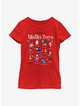 Rudolph The Red-Nosed Reindeer Misfit Wishlist Youth Girls T-Shirt, RED, hi-res