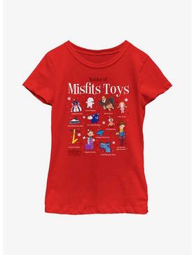 Rudolph The Red-Nosed Reindeer Misfit Wishlist Youth Girls T-Shirt, , hi-res