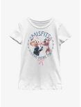 Rudolph The Red-Nosed Reindeer Misfits Have More Fun Youth Girls T-Shirt, WHITE, hi-res