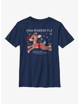 Rudolph The Red-Nosed Reindeer How To Fly Youth T-Shirt, , hi-res