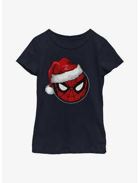 Marvel Spider-Man Spidey Santa Hat Youth Girls T-Shirt, , hi-res
