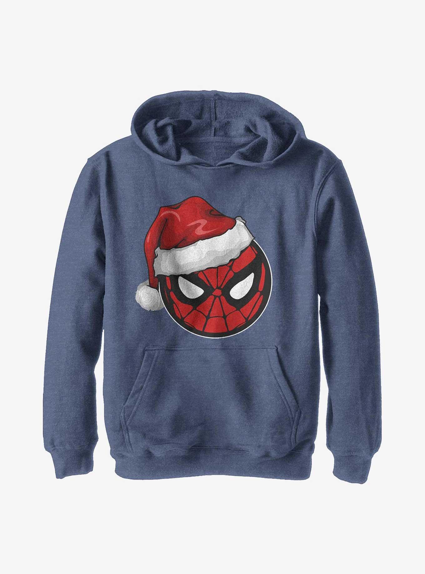 Marvel Spider-Man Spidey Santa Hat Youth Hoodie, , hi-res