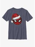 Marvel Spider-Man Spidey Santa Hat Youth T-Shirt, NAVY HTR, hi-res