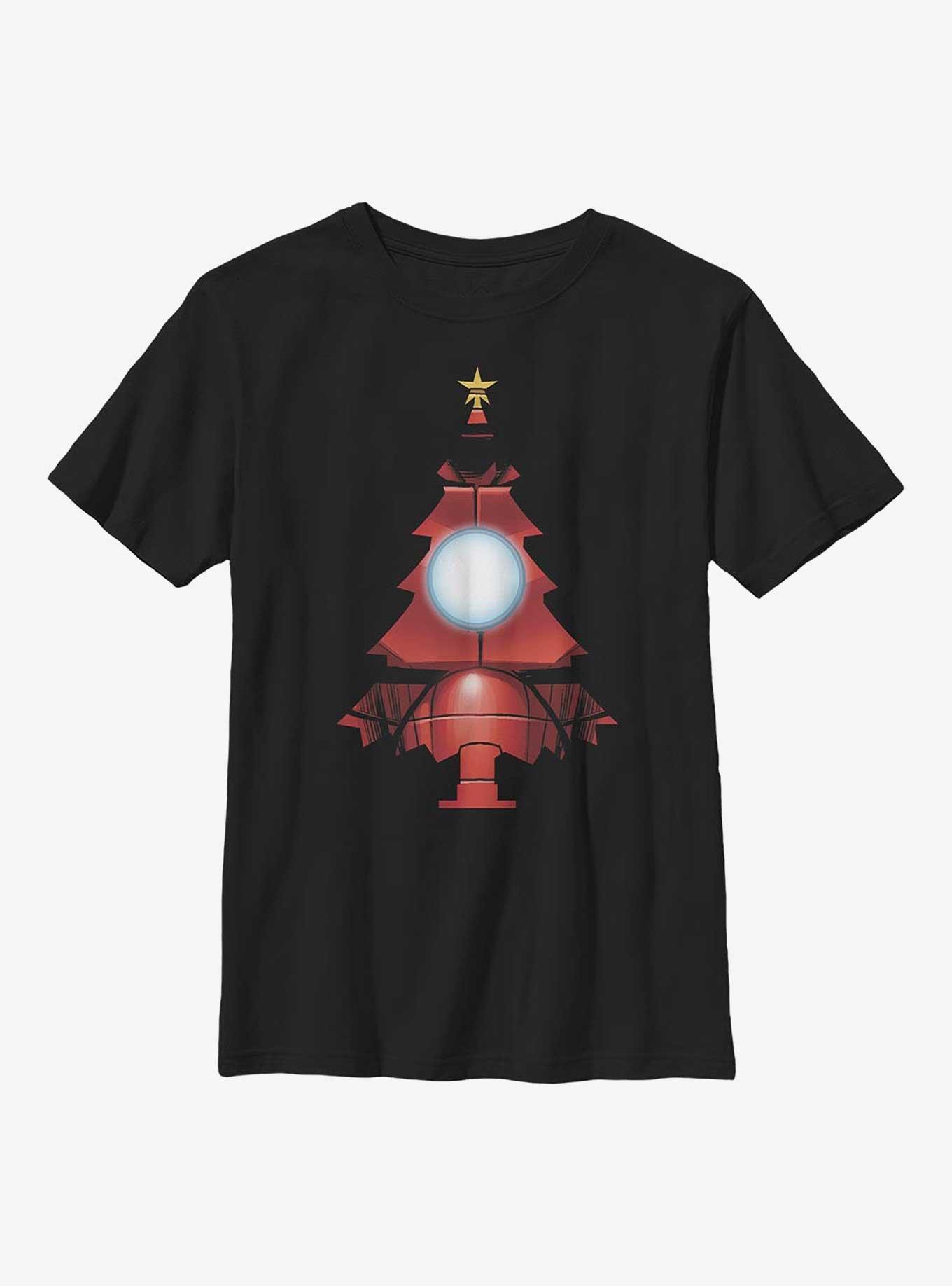 Marvel Avengers Iron Man Christmas Tree Youth T-Shirt, , hi-res