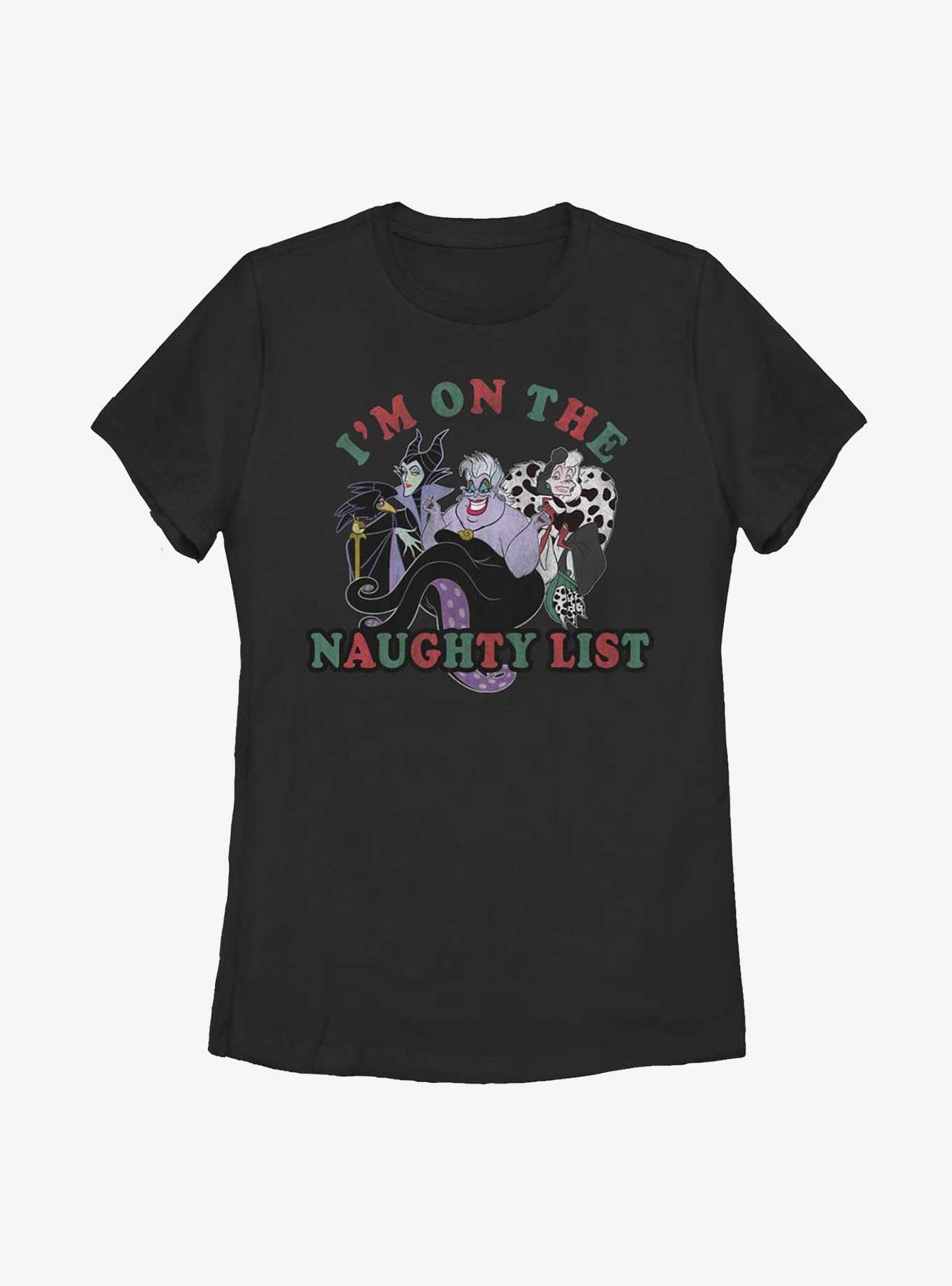 Disney Villains Naughty List Womens T-Shirt, , hi-res