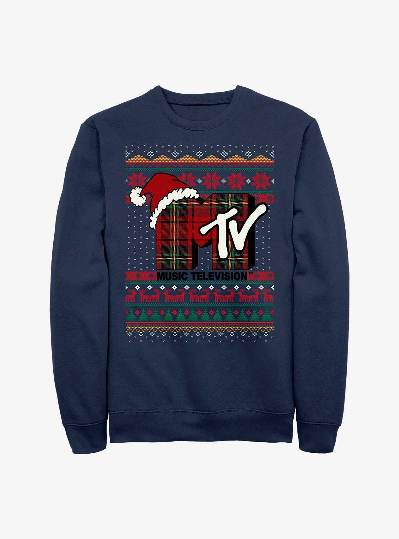 MTV Ugly Sweater Santa Hat Sweatshirt, , hi-res