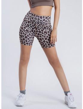 5" Inseam Leopard Biker Shorts, , hi-res