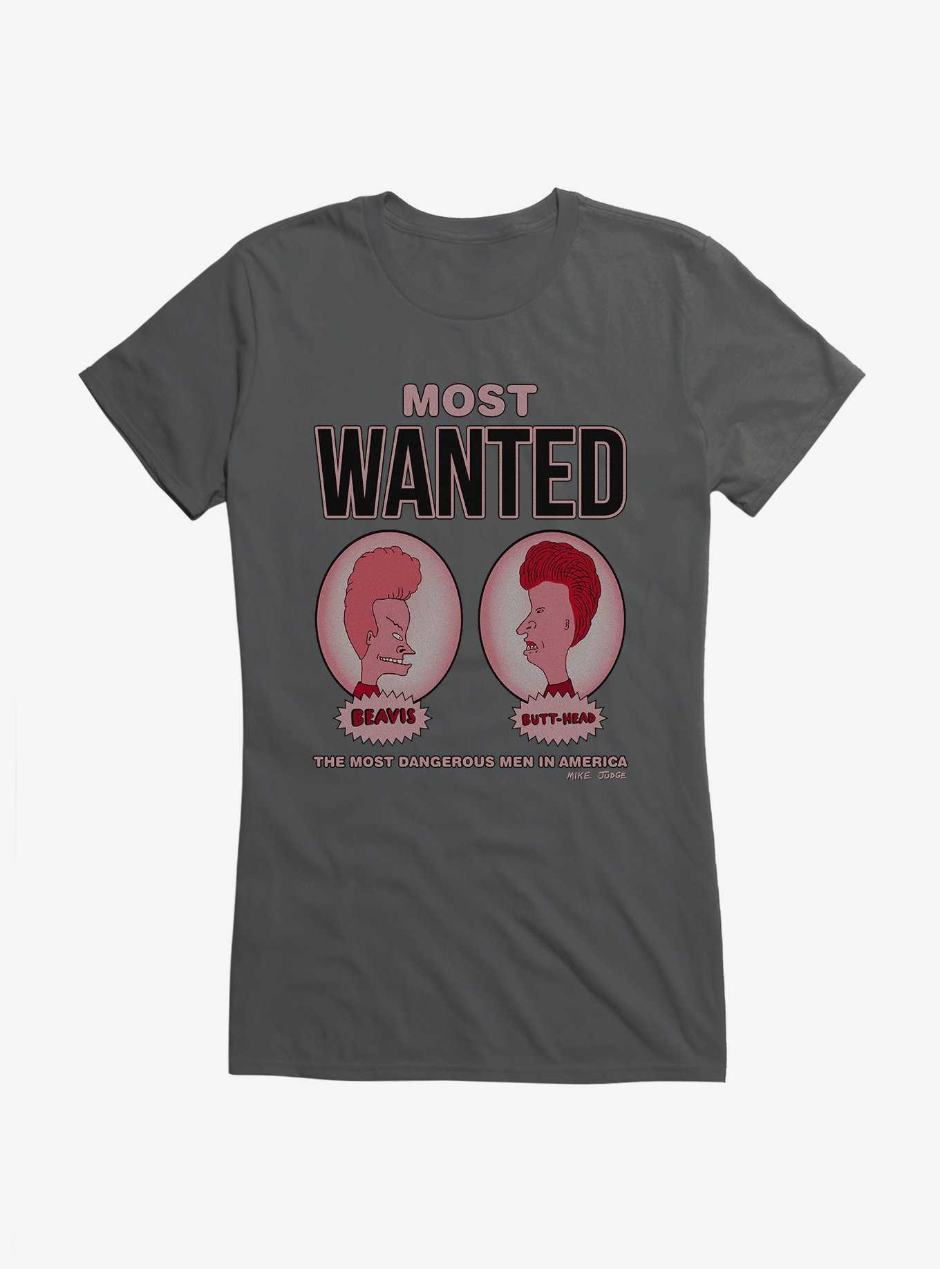 Beavis And Butthead Most Wanted Girls T-Shirt, CHARCOAL, hi-res