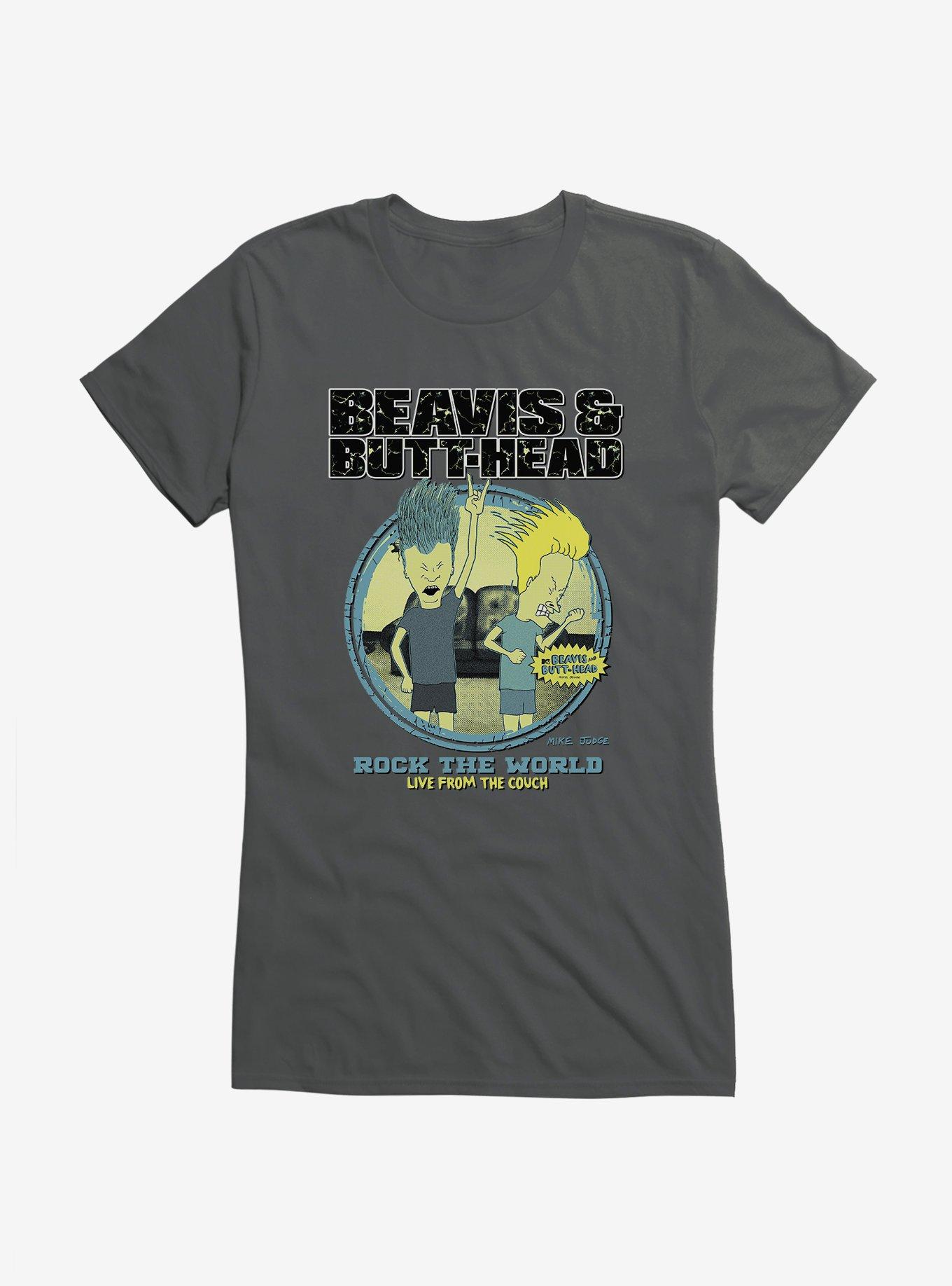 Beavis And Butthead Rock The World Girls T-Shirt