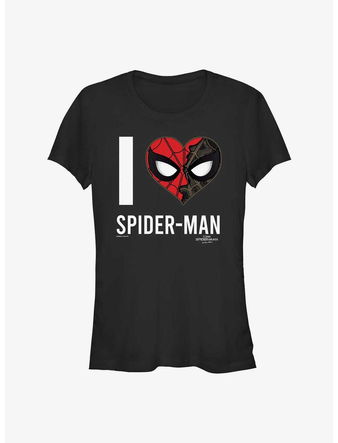 Marvel Spider-Man: No Way Home I Heart Spider-Man Girls T-Shirt, BLACK, hi-res