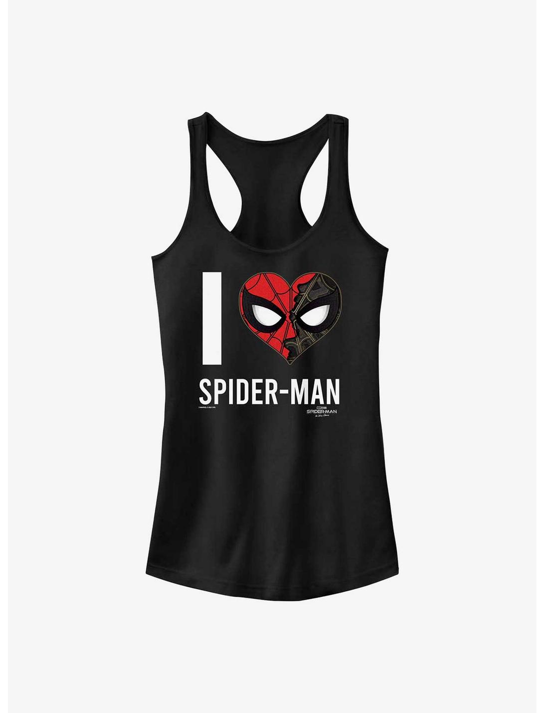 Marvel Spider-Man: No Way Home I Heart Spider-Man Girls Tank, BLACK, hi-res