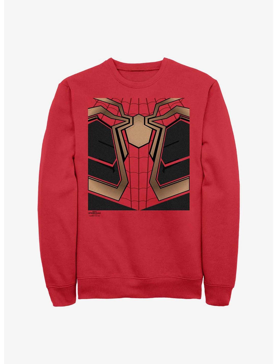 Marvel Spider-Man: No Way Home Classic Suit Crew Sweatshirt, RED, hi-res