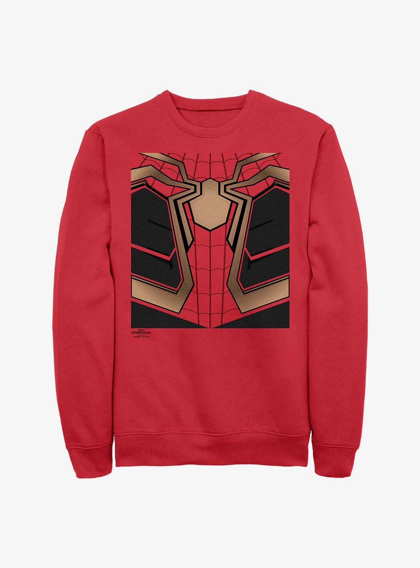 Marvel Spider-Man: No Way Home Classic Suit Crew Sweatshirt, RED, hi-res