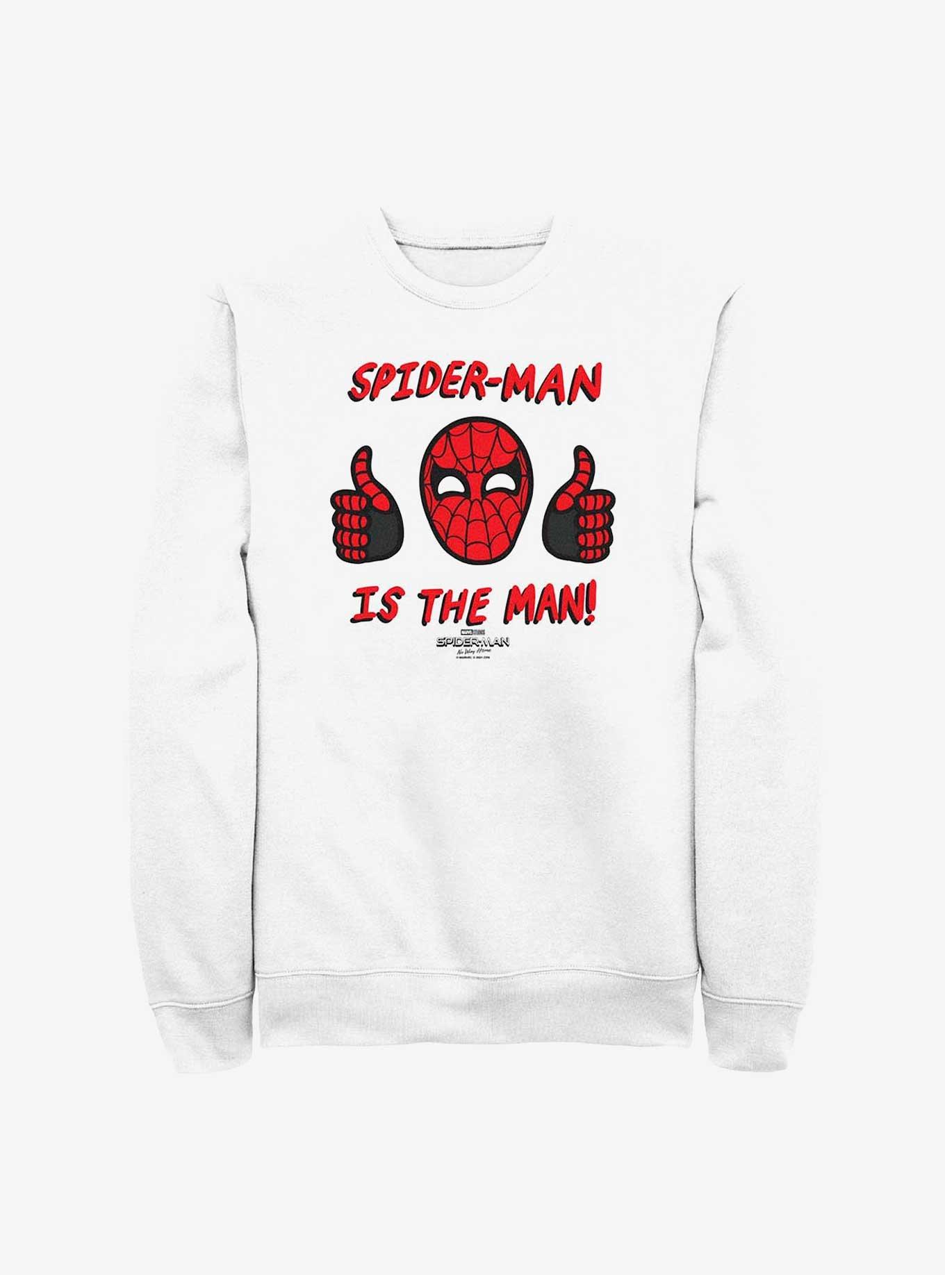 Marvel Spider-Man: No Way Home Spidey The Man Crew Sweatshirt, WHITE, hi-res