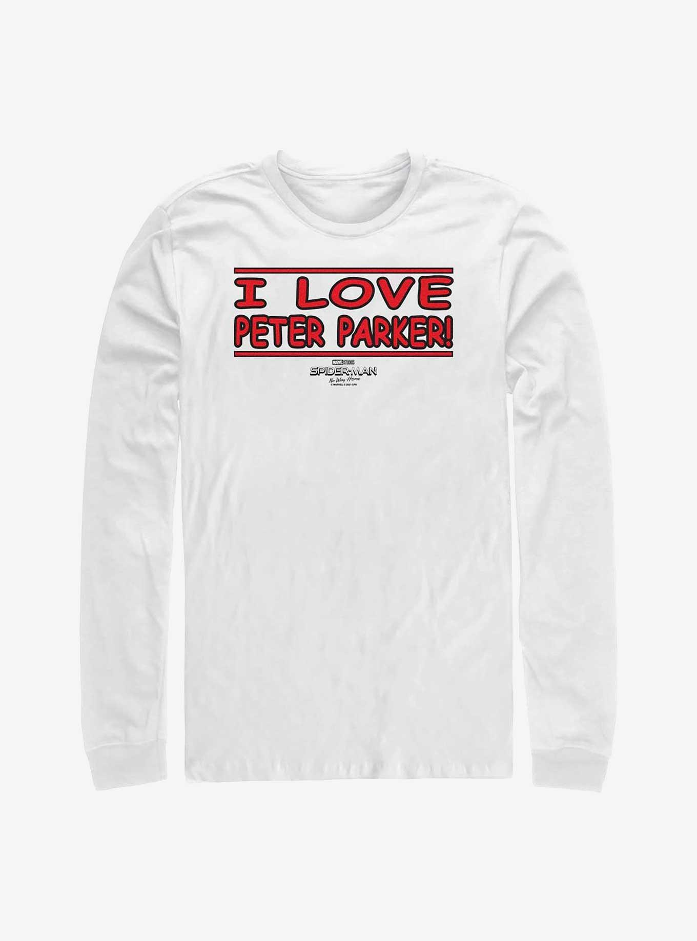 Marvel Spider-Man: No Way Home I Love Peter Parker Long-Sleeve T-Shirt, WHITE, hi-res