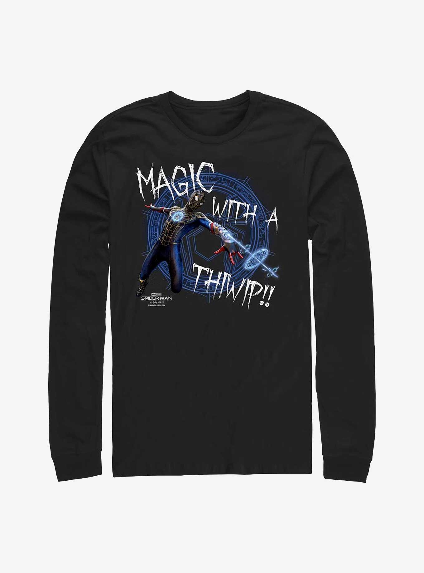 Marvel Spider-Man: No Way Home Magic With A Thiwip Long-Sleeve T-Shirt, BLACK, hi-res