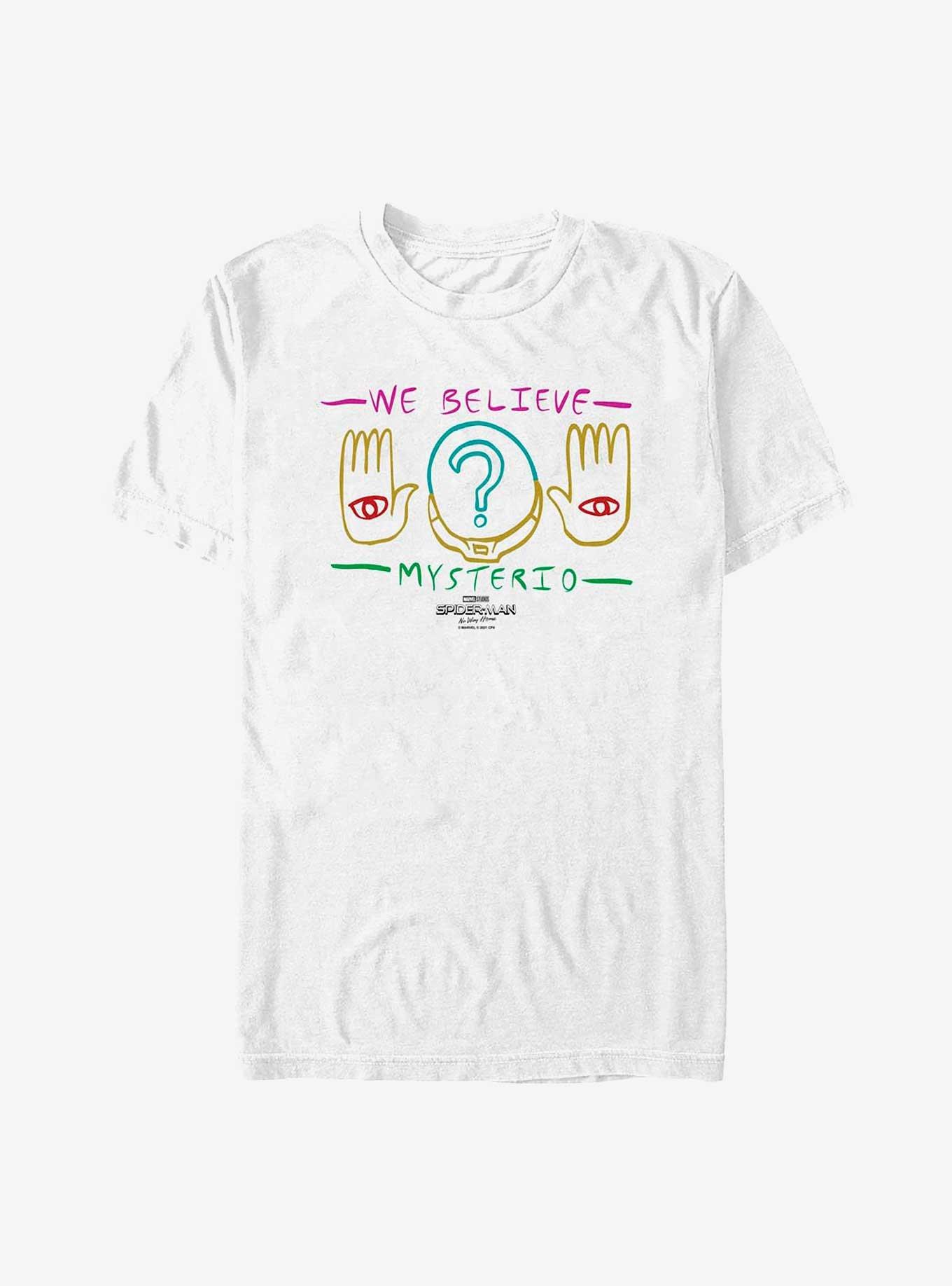 Marvel Spider-Man: No Way Home We Believe In Mysterio T-Shirt, WHITE, hi-res