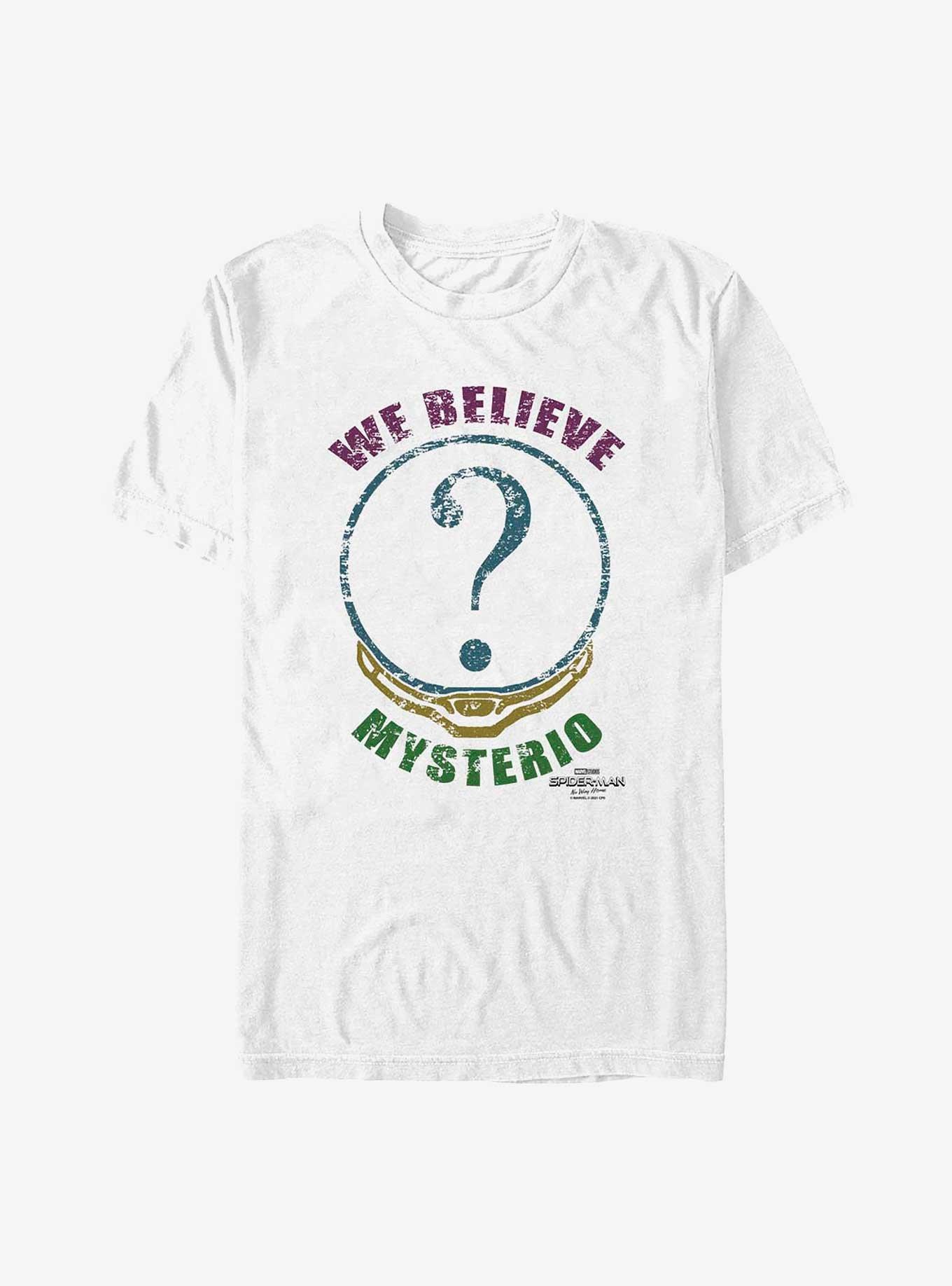 Marvel Spider-Man: No Way Home We Believe Mysterio T-Shirt, WHITE, hi-res