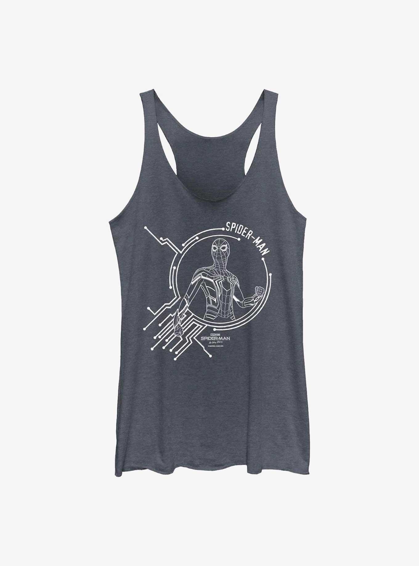 Marvel Spider-Man: No Way Home White Tech Girls Tank, NAVY HTR, hi-res