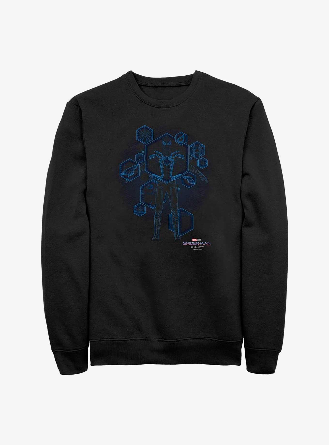Marvel Spider-Man: No Way Home Blue Print Ready Crew Sweatshirt, , hi-res